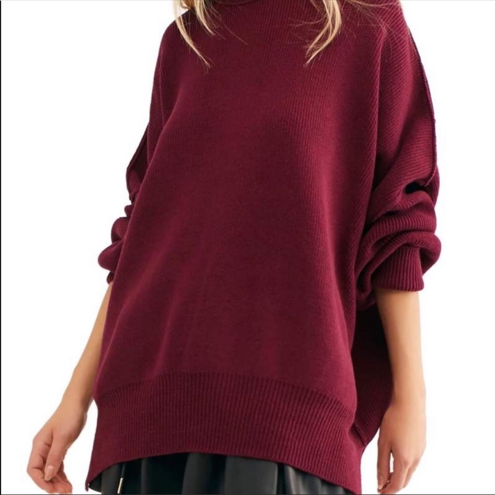 Free people easy street tunic burgundy - Picture 3 of 3